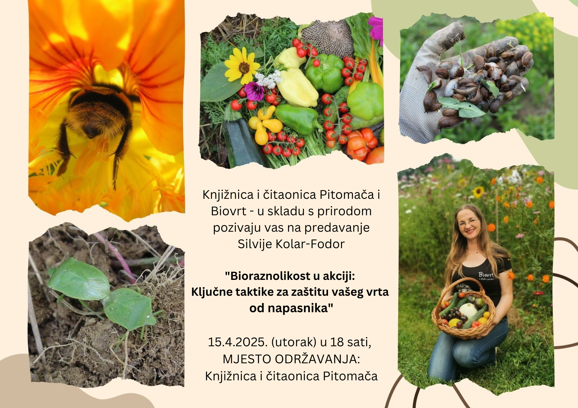 Predavanje Silvije Kolar-Fodor: "Bioraznolikost u akciji: Ključne taktike za zaštitu vašeg vrta od napasnika" 7 Najava za predavanje