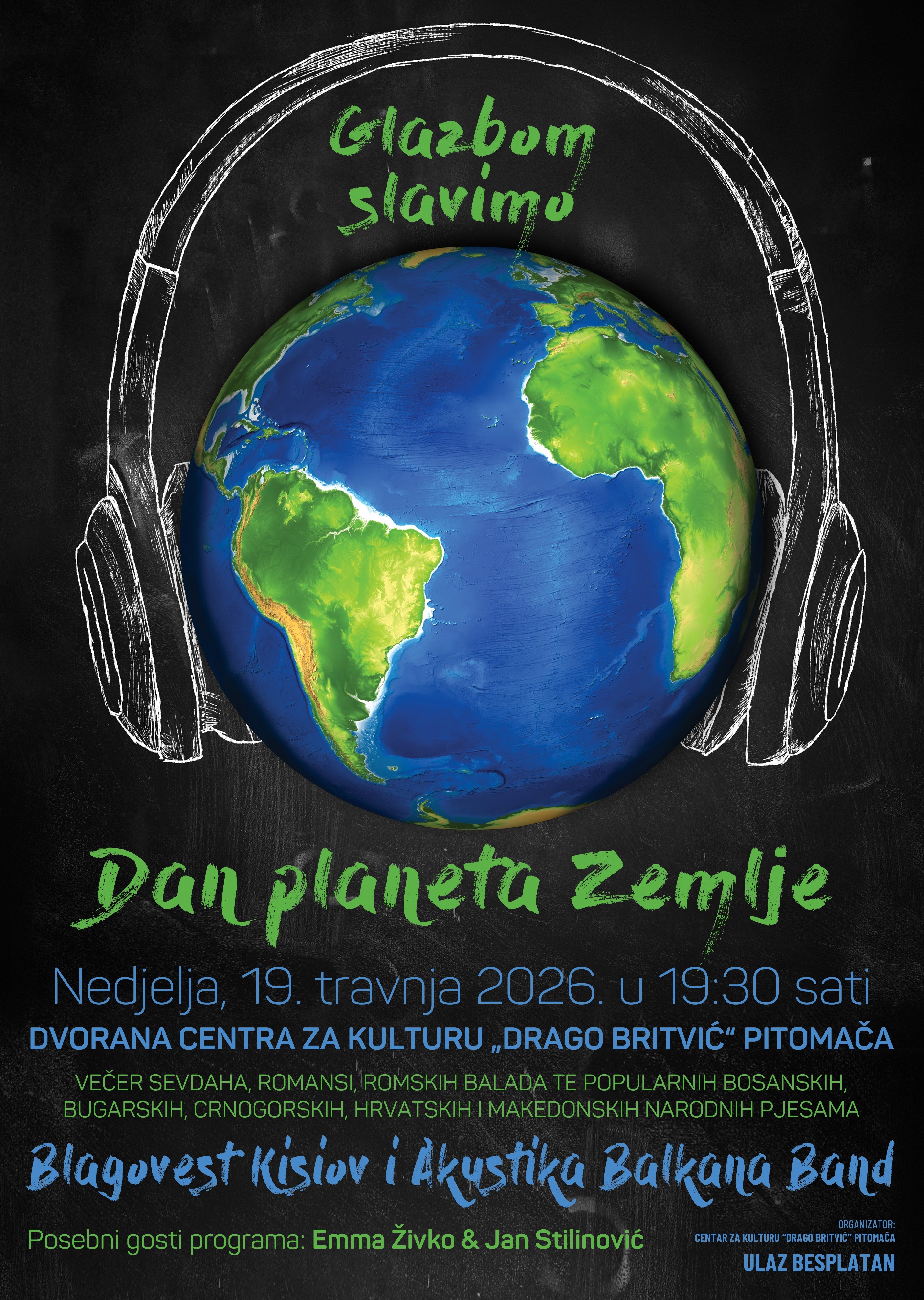 GLAZBOM SLAVIMO DAN PLANETA ZEMLJE 2026 PLAKAT SRA3